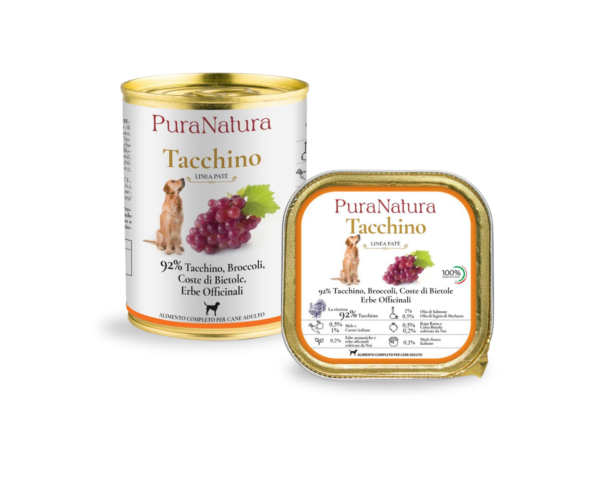 PuraNatura Dog Turkey & Grapes. Kalakutiena ir vynuogės Šlapias maistas šunims