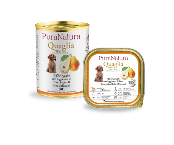 PuraNatura Dog Quail & Pears. Putpelės ir kriaušės, šlapias maistas šunims
